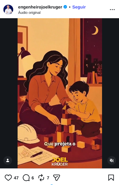 Post de campanha sobre protagonismo