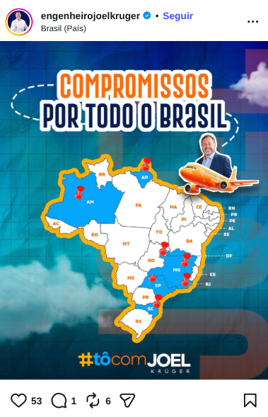 Post sobre liderança e participação